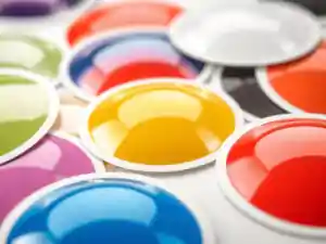 White Vinyl Dome Stickers