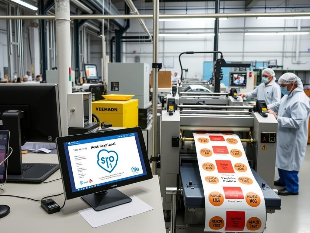 Custom heat resistance labels being designed and produced Custom heat resistance labels being designed and produced