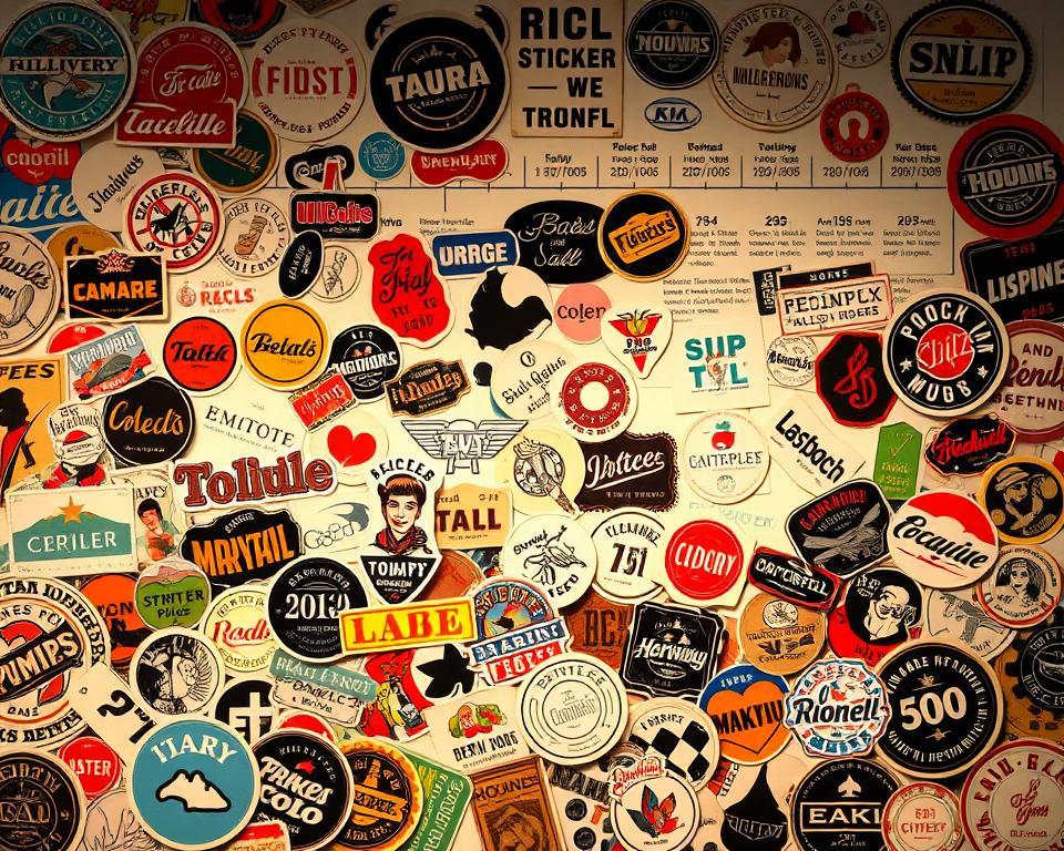 evolution of stickers and labels