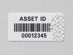 destructible labels for electronic products