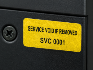 destructible stickers with serial number